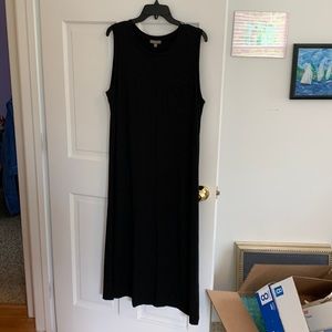 Black tank midi dress